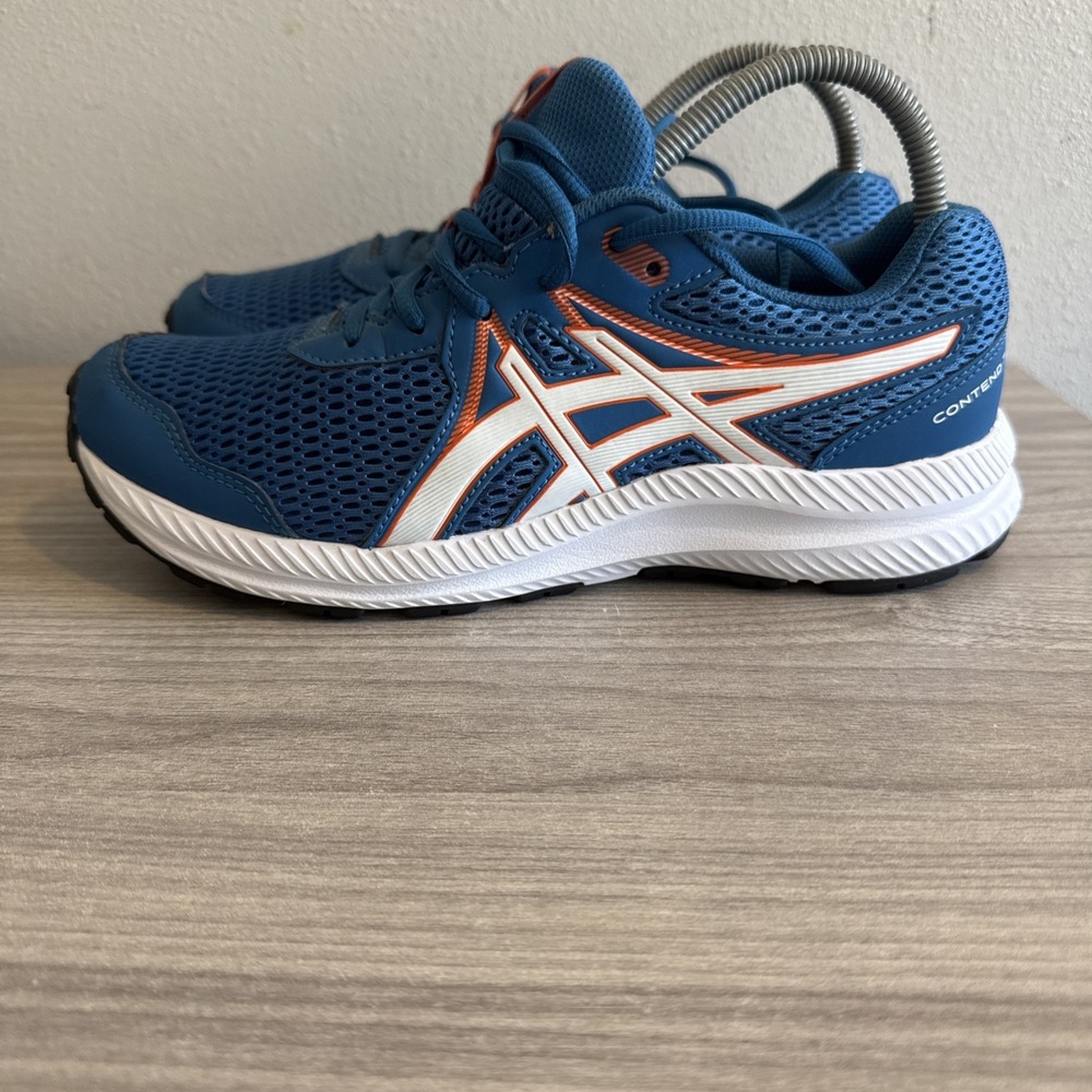 Asics Contend 7 1014A192 Blue White Women's Sneakers Sz 7 Shoes Running Training
